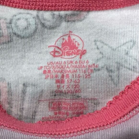 Disney Princesses Stick Together Two Piece Pajama Set Girls 6 - Picture 2 of 2